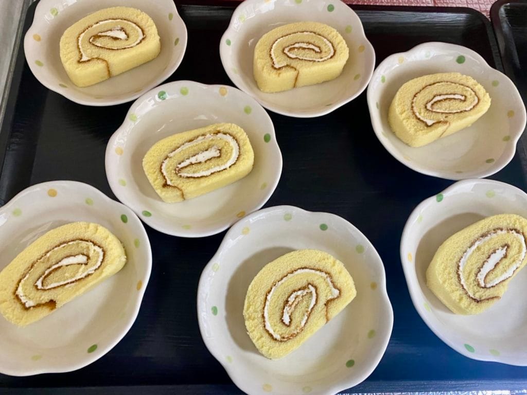 ロールケーキのおやつ