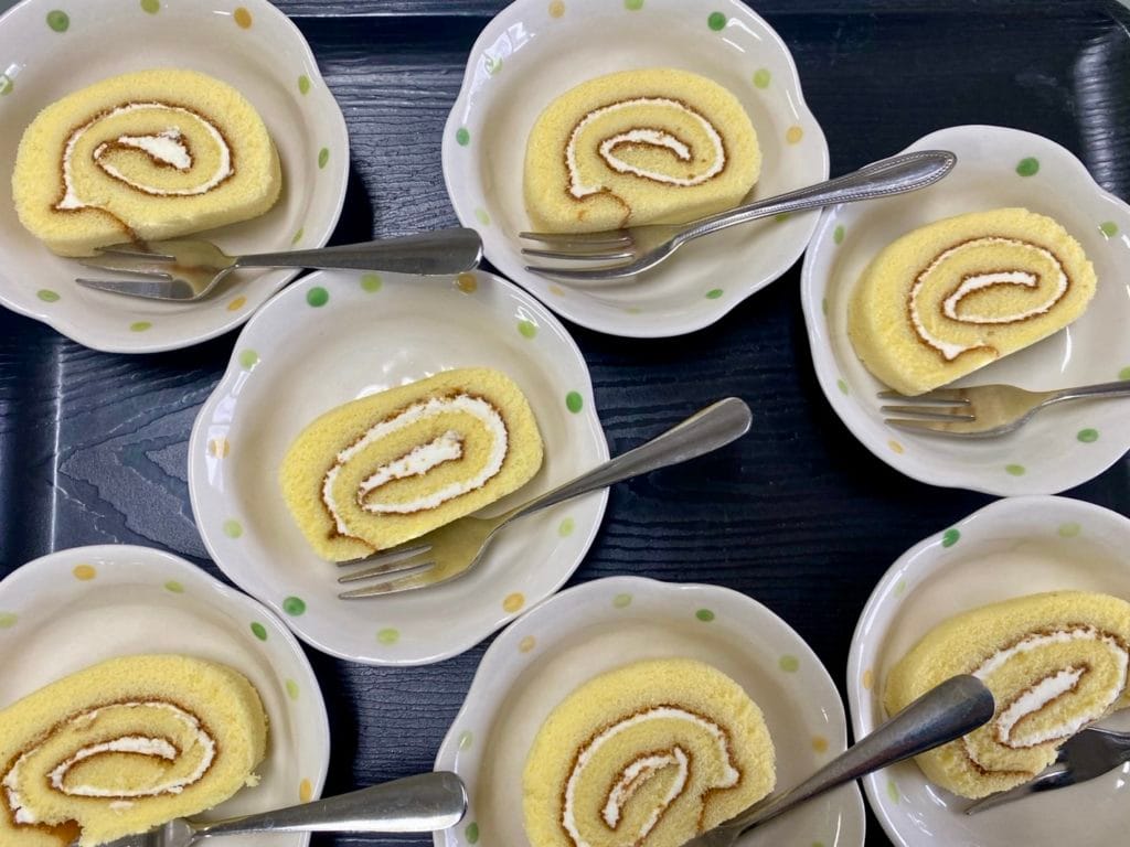 ロールケーキのおやつ