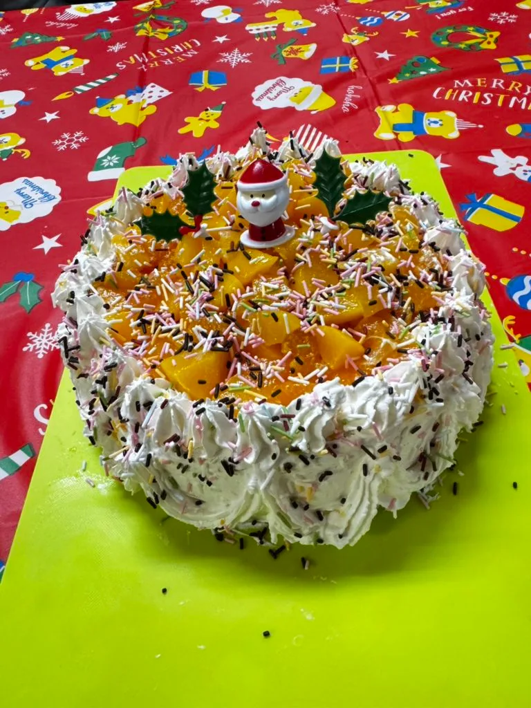 利用者さま手作りのクリスマスケーキ