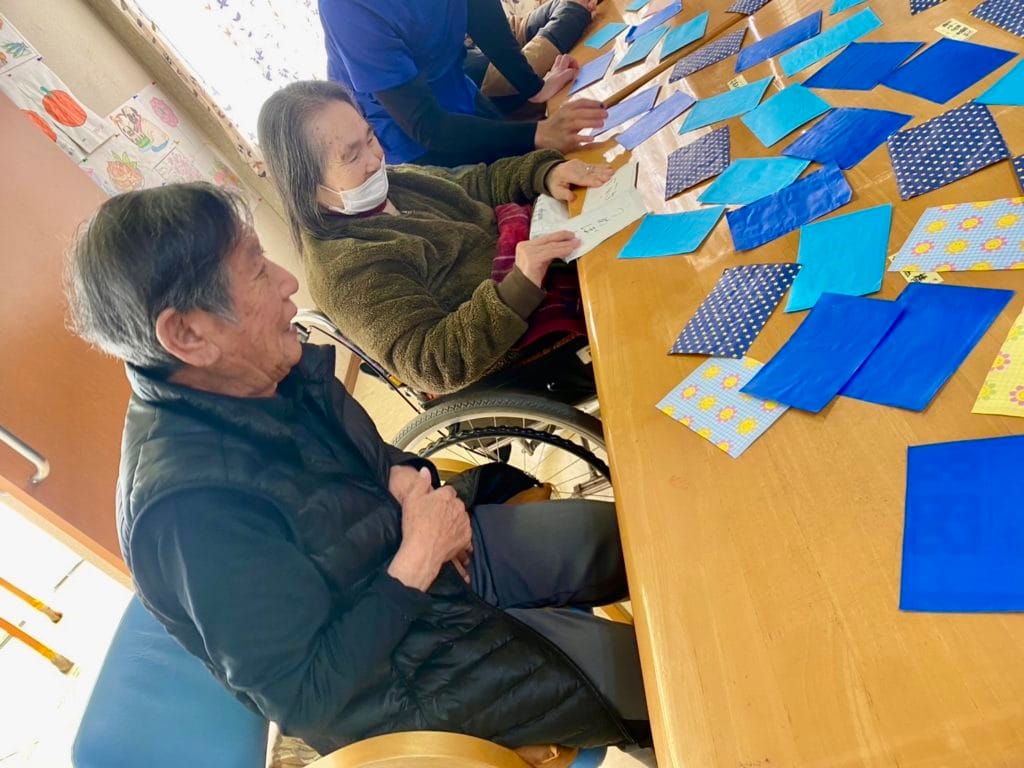 おにぎりの具を当てるレクリエーション