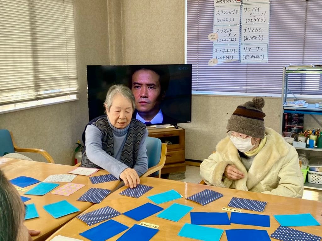 おにぎりの具を当てるレクリエーション