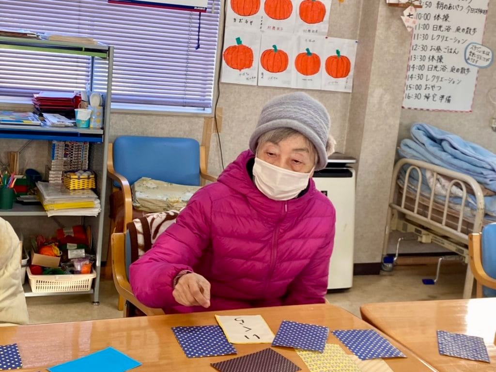 おにぎりの具を当てるレクリエーション