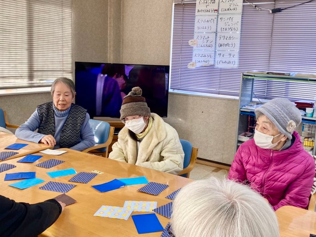 おにぎりの具を当てるレクリエーション